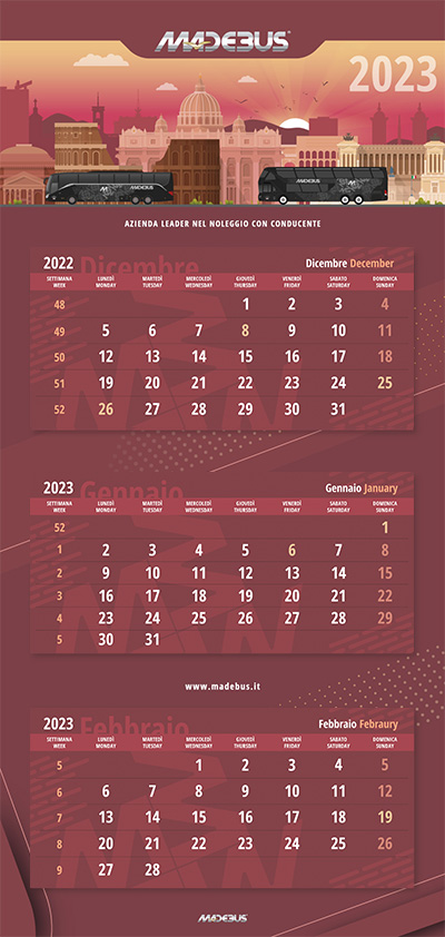 Calendario Madebus 2023